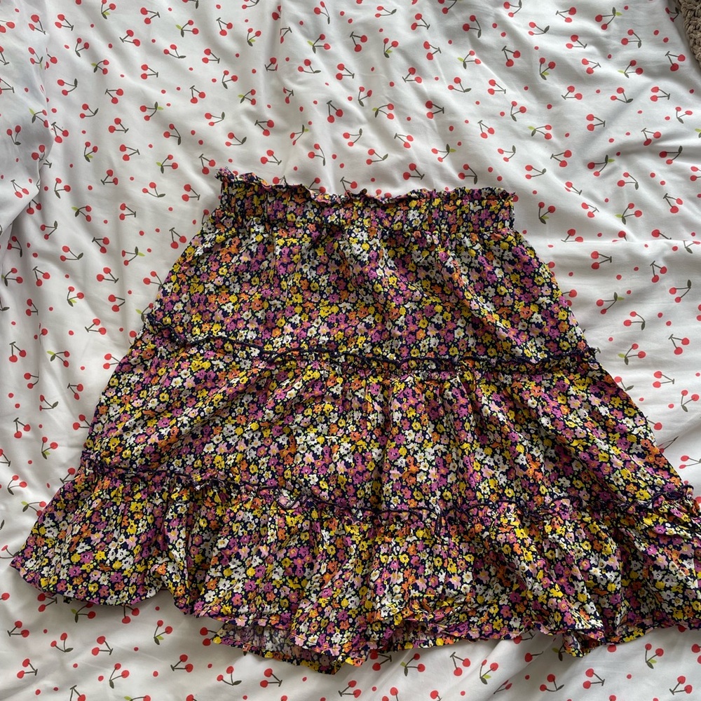 Floral Ruffle Skirt